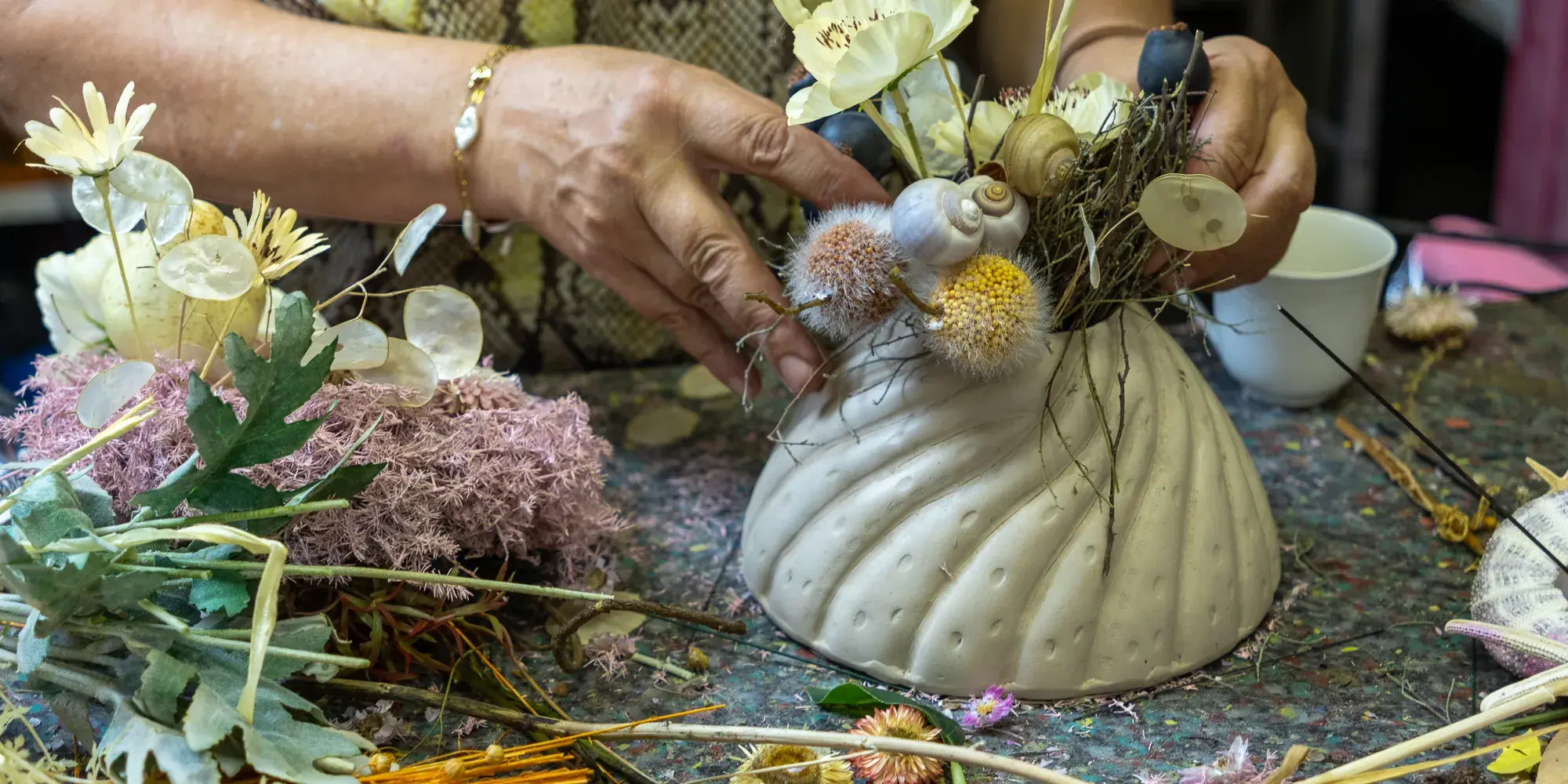 Floristik-Workshop im Blumenkörbchen
